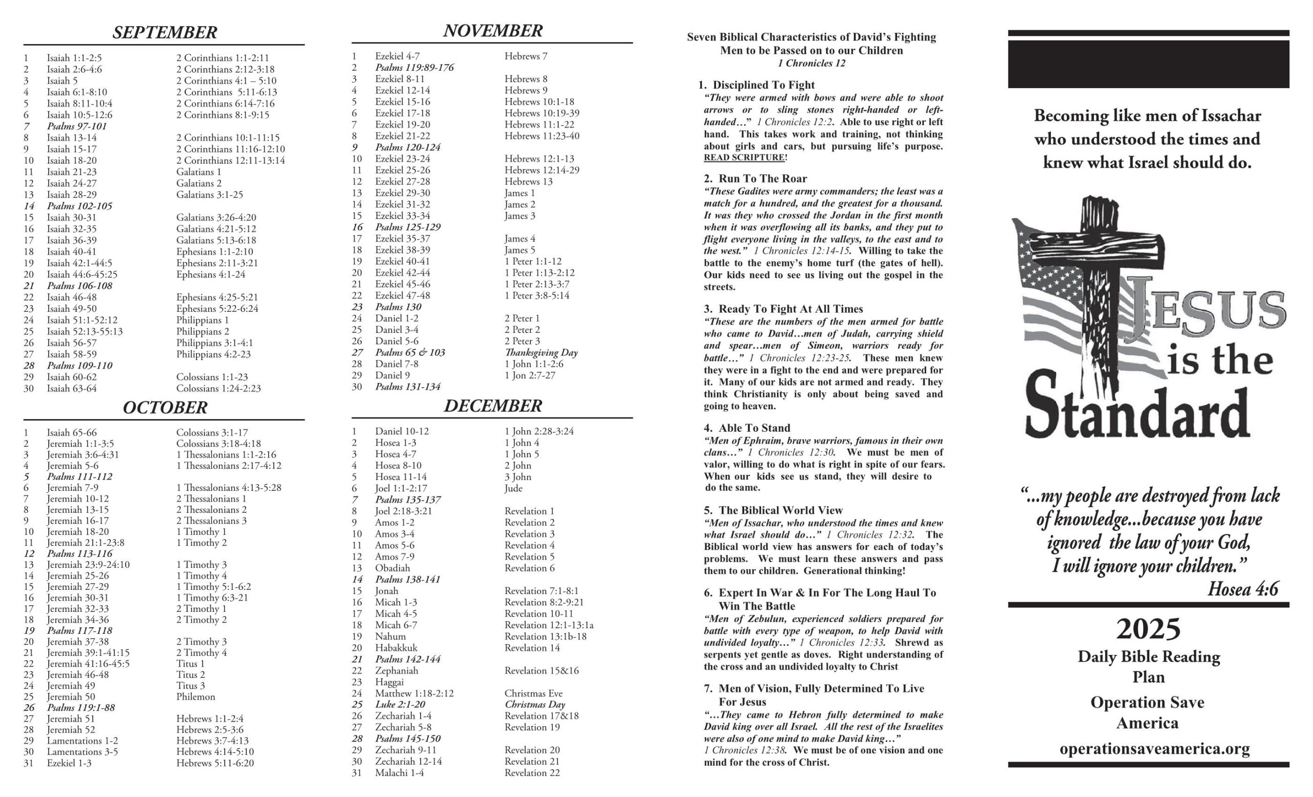 2025 Bible Reading Schedule Elijah Ministries